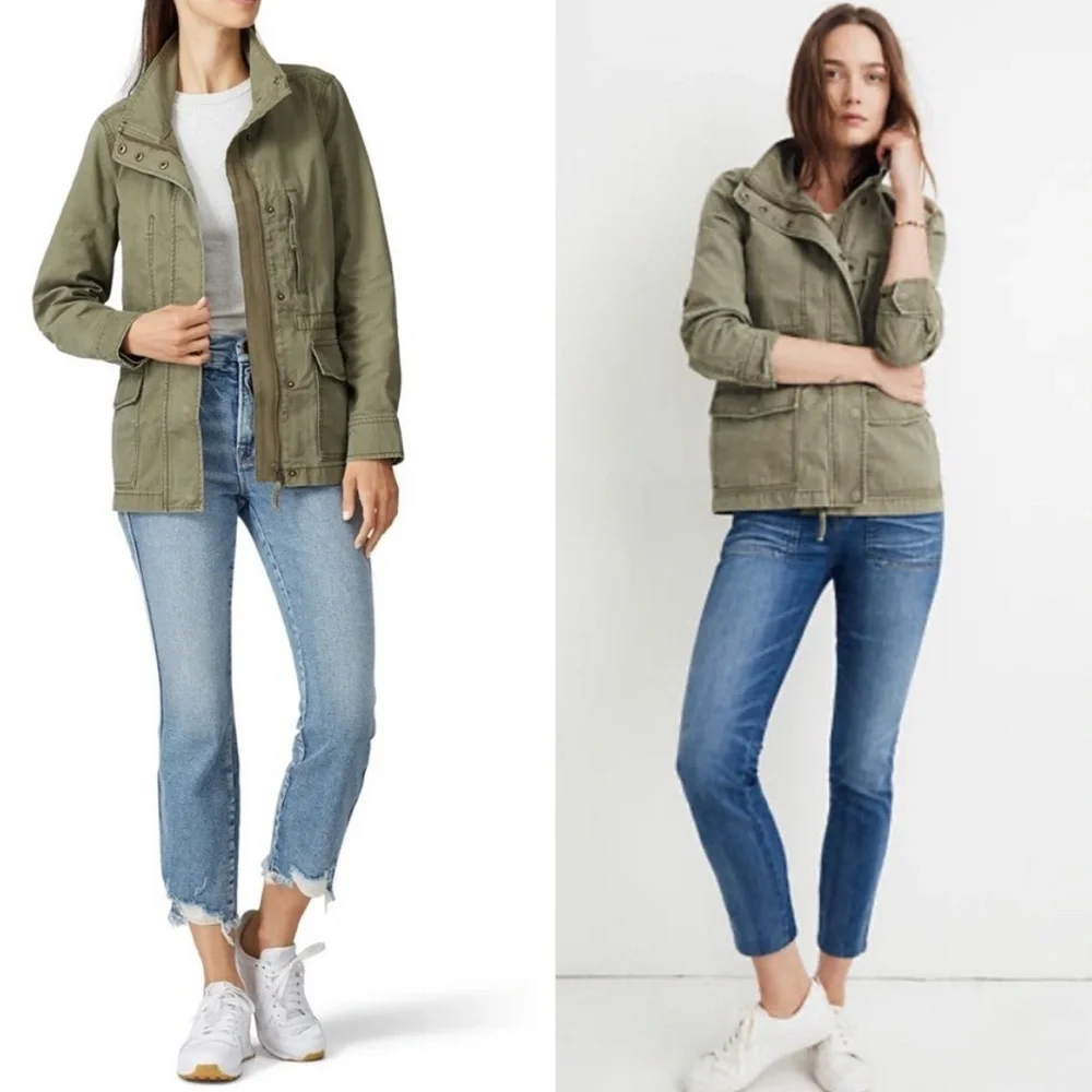 NWT Madewell Passage Utility Jacket Olive Green Size S - Picture 9 of 14